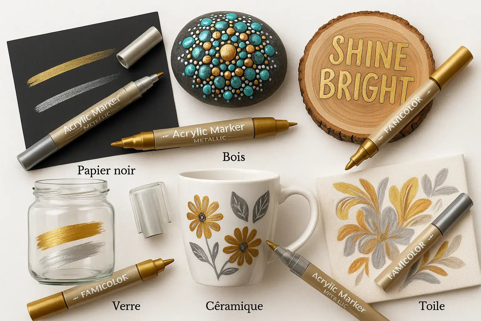 Feutre-Acrylic-Metallic FAMICOLOR