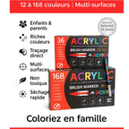 Feutres Acryliques – de 12 à 168 couleurs | Créativité en famille FAMICOLOR