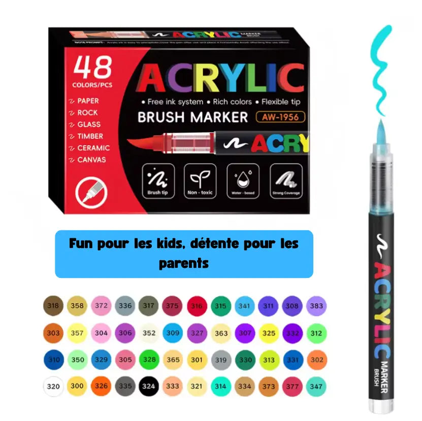 Feutres Acryliques – de 12 à 168 couleurs | Créativité en famille FAMICOLOR