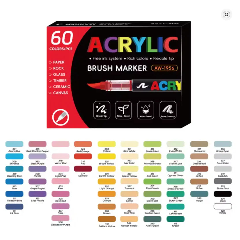 Feutres Acryliques – de 12 à 168 couleurs | Créativité en famille FAMICOLOR