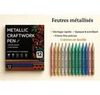 Feutres Acryliques Métalliques 12 Couleurs FAMICOLOR