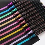 K-MIME —  Feutres Acryliques Métalliques à Double Embout (Graffiti) — 12/24 couleurs au choix — Antibavure, étanches, non toxiques — Papier, Verre, Pierres, Bois, Métal FAMICOLOR