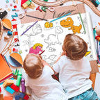 Rouleau de papier à colorier pour enfants — Thèmes Océan / Voitures / Dinosaures / Princesse — Coloriage & peinture DIY (non adhésif) FAMICOLOR